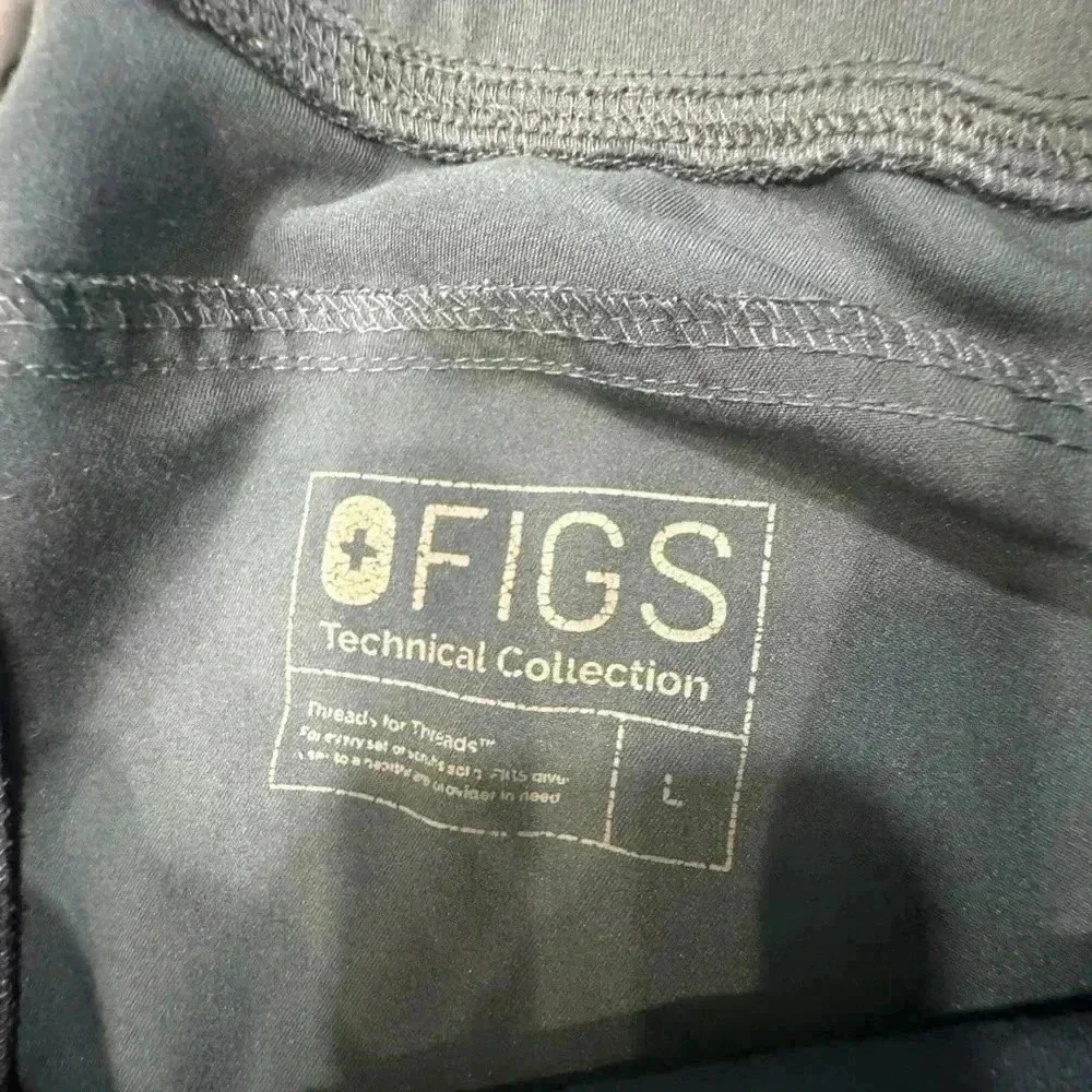 Figs technical collection scrub pants navy stretch tie waist size large